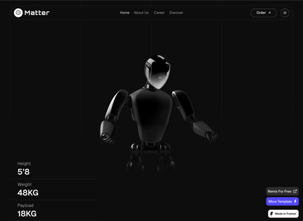 Matter Framer Physical Product Template